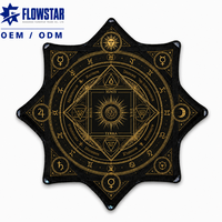 Foulard carré en coton quatre saisons Custom Flow Star pour vêtements, 62x62cm, impression UV, ignifuge, séchage rapide, vente en gros