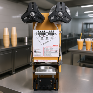 Scelleuse électrique entièrement automatique VEVOR pour thé Boba, hauteur 180 mm, pour gobelets de 90-95 mm, avec panneau LCD à commande numérique - Product Image 2