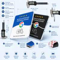 Carte de visite RFID NFC programmable 13,56 MHz, autocollant pour fenêtre, étanche et résistant aux intempéries