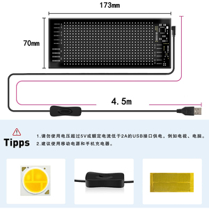 USB <span class=keywords><strong>RGB</strong></span> <span class=keywords><strong>LED</strong></span> ma trận Bảng điều chỉnh cứng/linh hoạt xe ngoài trời biểu tượng Màn hình <span class=keywords><strong>LED</strong></span> xe Đăng Bảng hiển thị & thời tiết - Product Image 6