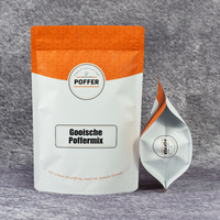 Emballage alimentaire personnalisé, résistant aux odeurs, en mylar, sachet debout avec fermeture éclair pour poudre de café, sacs en plastique