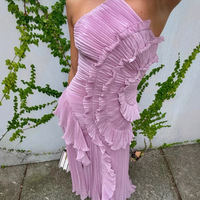 Robe longue d'été décontractée à fines bretelles et dos nu avec liens croisés, idéale pour la danse, la plage, les soirées, les rendez-vous et les spectacles, livraison rapide