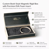 Boîte magnétique personnalisée de style livre avec insert en EVA |   Emballage cadeau de luxe OEM pour le thé, les coffrets bien-être pour entreprises