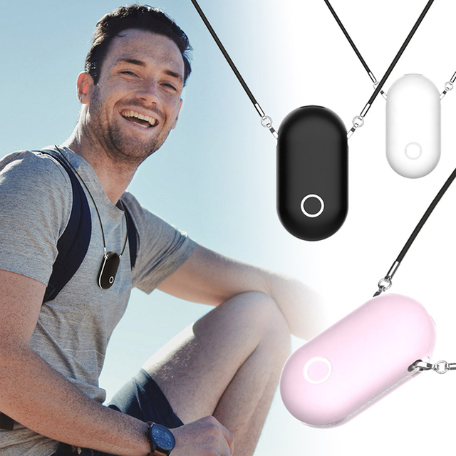 OEM Logo Small Personal Wear Air Cleaner Outdoor Travel Portable Mini Necklace Air Purifier