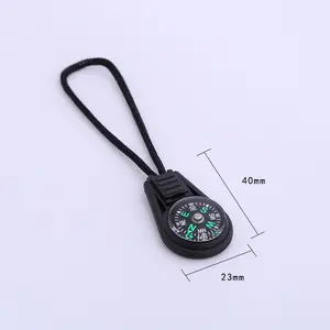 Mini Compass With Lanyard Backpack Zipper Tail Rope Buckle Pendant for Outdoor Sports Hiking and Camping Promotion Gifts