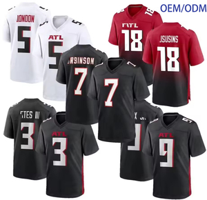 Maglia Personalizzata di Alta Qualità Stile Atlanta Falcons per Football Americano, Cucita # 1 # 2 # 7 # 8 # Divisa Sportiva in Poliestere con Numero e Nome Personalizzabili - Product Image 1
