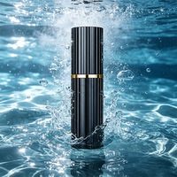 Eau de Parfum Noire Côtelée avec Bordure Dorée, Parfum Oriental Vibe Reality Fantasy, Petit Emballage Personnalisable