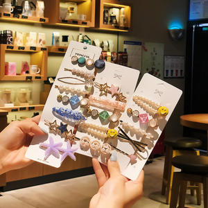 Ensembles d'Épingles à Cheveux en Métal Bling Perles Cristal Strass, <span class=keywords><strong>Barrette</strong></span> Acétate Étoile de Mer Coquillage pour Fête - Product Image 4