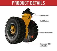 Conteneur d'expédition Roulette robuste 21.3 "Double roue 4000lbs Conteneur d'expédition Déplacement de deux roues avec verrouillage par torsion et roue de support