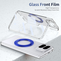Funda Magnética de Lujo para Pixel 10 Pro Fold con Soporte Giratorio de Aleación 360°, Cristal Templado Antiamarilleo y Carcasa Transparente de PC para Teléfono Móvil