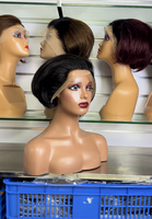 Wig Pixie Cut Murah, Wig Rambut Manusia Pixie Cut Pendek, Wig Rambut Manusia Virgin Raw Berkualitas Tinggi 13X4 5X5 Lace SDD untuk Penggunaan Alami
