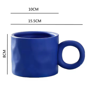 450ml Minimalist Ceramic Coffee Mug with Ring Handle, 3 Color Options for Home, Office & Wedding Gifting - Product Image 2