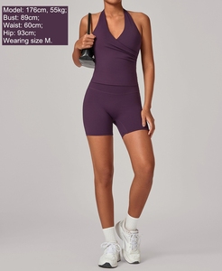 Ropa Deportiva al por Mayor con Logotipo Personalizado, Ropa Deportiva para Mujer, Leggings de Yoga Suaves, Ropa Deportiva de 2 Piezas de Nailon y Elastano - Product Image 2