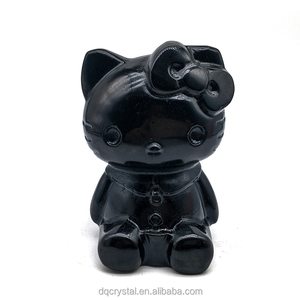 Vente en gros <span class=keywords><strong>de</strong></span> cristaux d'obsidienne noire et <span class=keywords><strong>de</strong></span> quartz rose sculptés à la <span class=keywords><strong>main</strong></span> en forme <span class=keywords><strong>de</strong></span> <span class=keywords><strong>chat</strong></span> pour la décoration <span class=keywords><strong>de</strong></span> la maison et les cadeaux - Product Image 2
