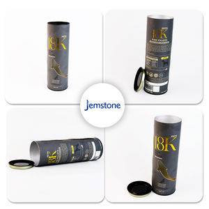 ขายส่งที่กําหนดเองพิมพ์คราฟท์หัตถกรรมกระบอกกระดาษหลอดบรรจุภัณฑ์ที่มีฝาปิด - Product Image 6