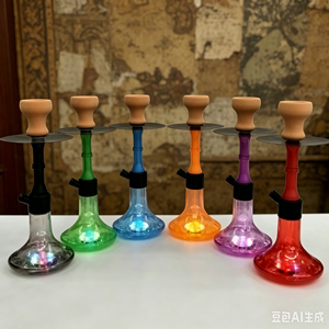 Cachimba Portátil de Plástico Tipo Recto con Luz LED y 1 Manguera, Ecológica, para Viajes y Uso en Bares - Product Image 3