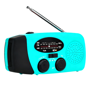 Radio de Onda Corta Solar de Supervivencia, Resistente al Agua, con Manivela, IPX5, Venta al por Mayor Directa, Linterna, Banda Meteorológica NOAA WB - Product Image 1