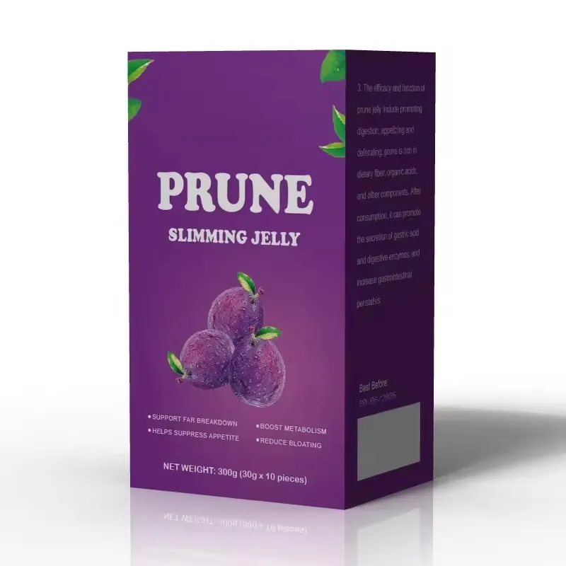 Oem ODM Prune giảm cân giảm cân 10 túi hương vị trái cây Pudding Jelly chế độ ăn uống bổ sung cho sự trao đổi chất