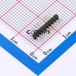 HC-PZ127-7.2L-1x10PZ Pin Header Through hole Component (THT),P=1.27mm Connector 1x10P 1.27mm Pin Header Single Row - Product Image 1