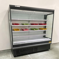 Vitrine Réfrigérée Commerciale à Rideau d'Air pour Fruits, Lait, Boissons, Légumes et Plats Épicés