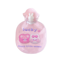 Chauffe-main en PVC avec Logo imprimé personnalisé, Mini sac de réchauffement transparent, sacs d'eau chaude 350ml