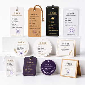 Etiqueta Colgante Personalizada con Forma Impresa en Papel Kraft Recubierto con Orificio para Cordón, Certificado de Conformidad, Accesorios de Moda - Product Image 2