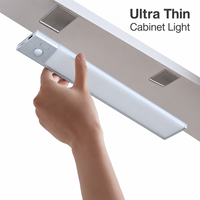 Lampe d'armoire de cuisine LED moderne ultra-mince capteur rechargeable lumière magnétique USB 6000K lumière inductive blanche pour la maison