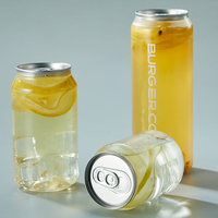 Bocal en plastique PET de 330ml avec couvercle en aluminium avec logo pour boisson jus de fruit boisson soda
