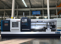 Tour CNC de précision à structure de banc divisé CAK6161, tour CNC à banc plat de moyenne capacité avec alésage de broche de 52 mm