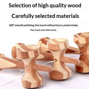Jouet Kendama en bois écologique couleur bois naturel, personnalisable, jeu éducatif pour enfants, très demandé - Product Image 2