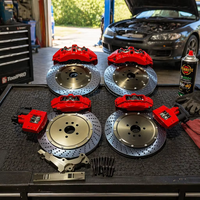 V6 Kit Rem Besar Baru Aluminium Grand Cherokee Wrangler untuk 3 Series G20/M340i Audi A4 B9/S4 Depan 6 Piston Belakang EPB