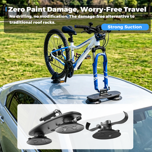 <span class=keywords><strong>Portabicicletas</strong></span> de Succión al Vacío, Instalación Rápida, Alta Velocidad, Seguro, Doble Ventosa, Aleación de Aluminio, Certificado CE, Compatible con Todas las Bicicletas Planas - Product Image 2