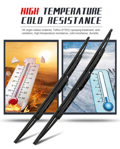 Spazzole tergicristallo universali per auto con montatura morbida senza telaio, in gomma naturale, per modello <span class=keywords><strong>Yaris</strong></span> - Product Image 5