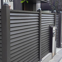 Clôture en aluminium à lamelles horizontales personnalisées pour la protection de la vie privée