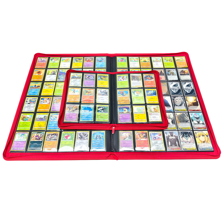 large trading card binder Winsing 9-Pocket for 900 Cards, Yellow, Toytooth and trade table legends Card Binder 9-Pockets, Trading Card