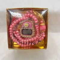 JM Collier Chapelet Élégant et Gracieux en Ambre avec Perles de Comptage, Accessoire de Vêtement Chrétien Naturel