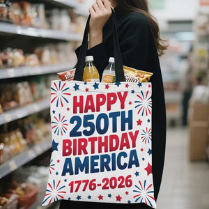 กระเป๋าผ้ารูดเชือก USA Stars ลายธงชาติอเมริกัน วันชาติอเมริกา 4 <span class=keywords><strong>กรกฎาคม</strong></span> ลายดอกไม้ไฟ กระเป๋าสะพายไหล่ กระเป๋าผ้าแคนวาสวันชาติอเมริกันครบรอบ 250 ปี - Product Image 6