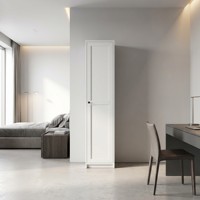 Armoire de rangement en acier blanc mat, élancée, pour hôtel, suite de luxe, chambre d'hôtes - Vente en gros