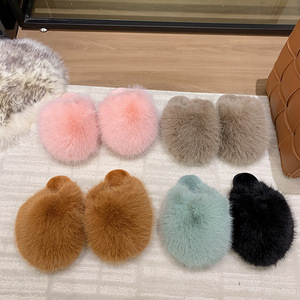 Pantoufles d'intérieur en fausse fourrure pour femmes, pantoufles chaudes en peluche pour la chambre à coucher, semelle antidérapante, chaussures à enfiler pour <span class=keywords><strong>l</strong></span>'intérieur et <span class=keywords><strong>l</strong></span>'extérieur - Product Image 6