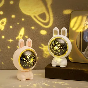 High-Quality Rabbit Shape Mini LED Projection Lamp Star Night Astronaut Projection Lamp