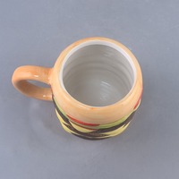 Taza de cerámica de gran capacidad estilo influencer, diseño creativo y moderno, con forma de hamburguesa, linda y peculiar, para desayuno, sin tapa, ideal para viajes.