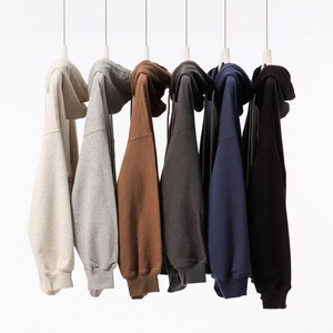 Sweat-shirt à capuche zippé en molleton épais 370G pour <span class=keywords><strong>homme</strong></span>, style américain, collection Printemps-Automne, vente en gros - Product Image 5