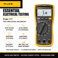   Multimètre numérique 117 True RMS avec détection de tension sans contact, protection IP42, homologation 600V, alimentation par piles, standard