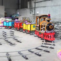Fun Fair Rides China Christmas Fawn Electric Tourist Railroad Ride On Train Avec Piste Pour Adultes