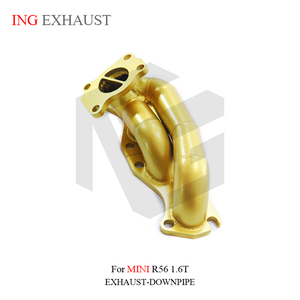 Collecteurs d'échappement en acier inoxydable ING Valve, droits, pour MINI R56 1.6T avec bouclier thermique en céramique, tuyaux d'échappement Mini de haute qualité - Product Image 4