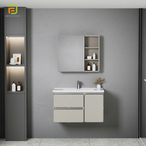 Mobile Bagno a <span class=keywords><strong>Parete</strong></span> in Alluminio a Nido d'Ape Impermeabile con Cassetti e Specchio - Vendita all'Ingrosso - Product Image 1