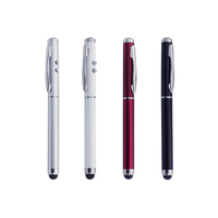Universel 4 en 1 Lasers Pointeur LED Torche Écran Tactile Stylet Métal Stylo LOGO Personnalisé