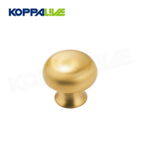 Koppalive Boutons de tiroir de commode en laiton massif Quincaillerie de meuble Or et noir mat Boutons de porte d'armoire modernes