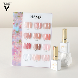 Ensemble de fournitures pour <span class=keywords><strong>ongles</strong></span> Vinimay, gel à <span class=keywords><strong>ongles</strong></span> nude, 12 couleurs naturelles, logo personnalisé, vernis à <span class=keywords><strong>ongles</strong></span> en gel, gel translucide <span class=keywords><strong>rose</strong></span> clair pour salon - Product Image 1