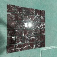 Carrelage en mosaïque de marbre classique, carrelage de salle de bain en jet d'eau, mosaïque blanche pour la décoration murale